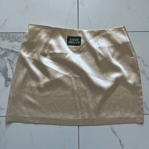 Daily Drills Silky Mini Skirt Champagne size small